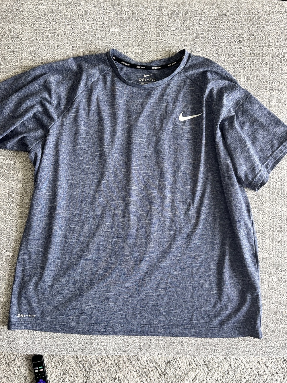 Nike Men's Short-Sleeve Dri-FIT Heather Navy Performance Tee